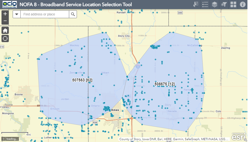 Map of Broadband Intervention Zones