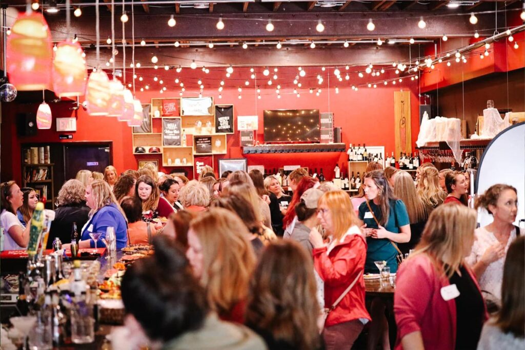 Members gathered at a restaurant during an event