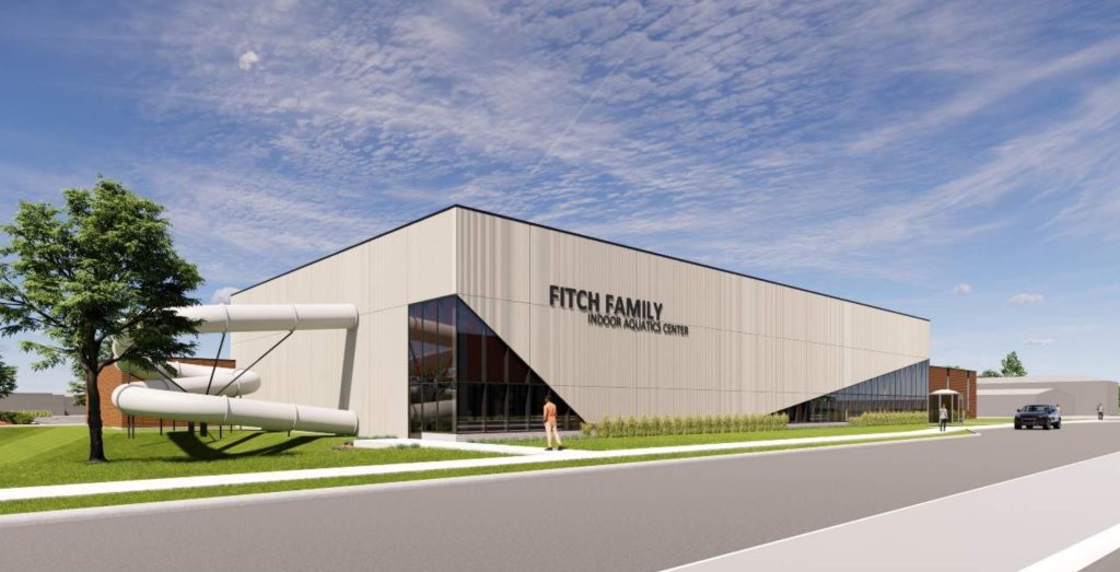 Exterior of Fitch Family Indoor Aquatic Center