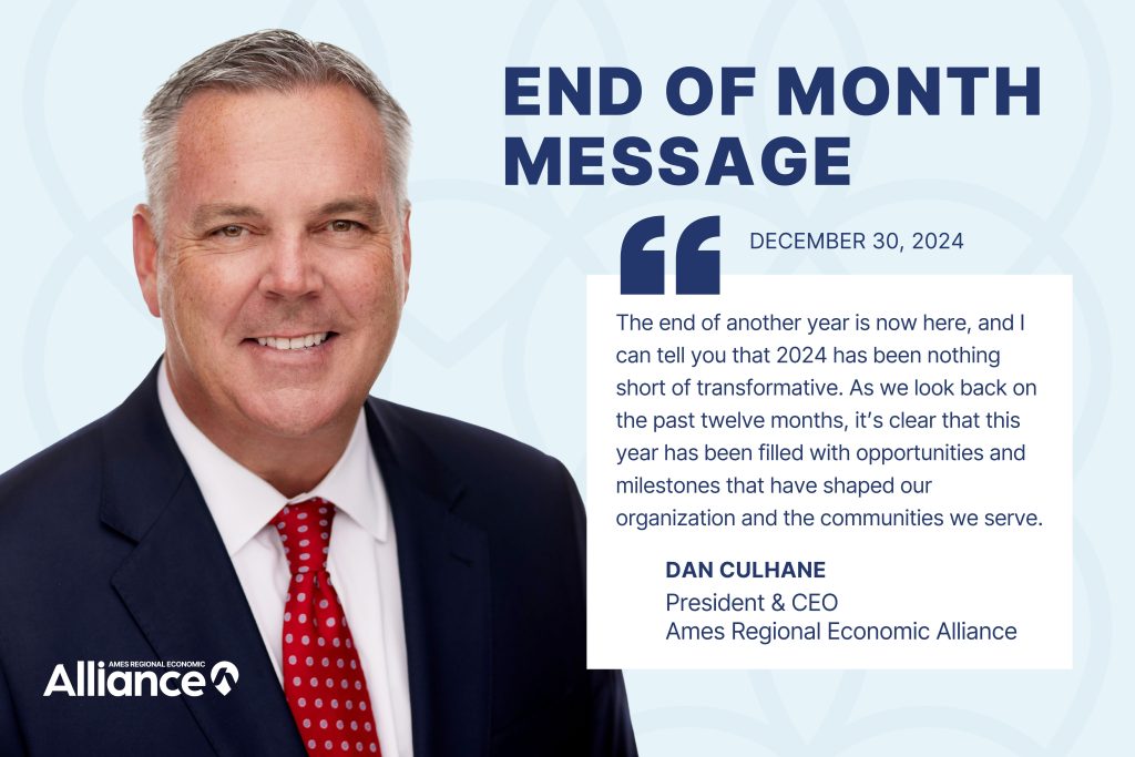 December 2024 End of Month Blog Message graphic featuring Dan Culhane