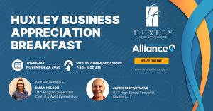 Huxley Business Appreciation Breakfast (November 20, 2025) - Initial graphic